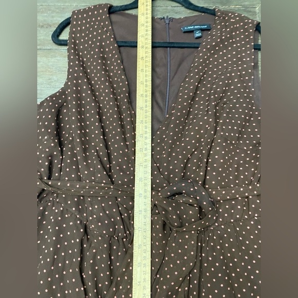 Lane Bryant Classy Brown Sleeveless Wide Leg Waist Tie With Belt Size 18 - Picture 9 of 12